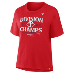 Philadelphia Phillies Women's 2025 NL East Division Champions Locker Room T-Shirt Red