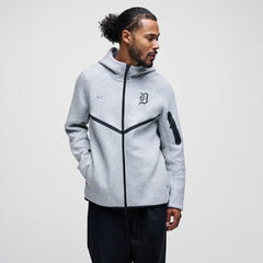 Detroit Tigers Tech Fleece Raglan Full-Zip Windrunner Hoodie Heather Gray | Nike