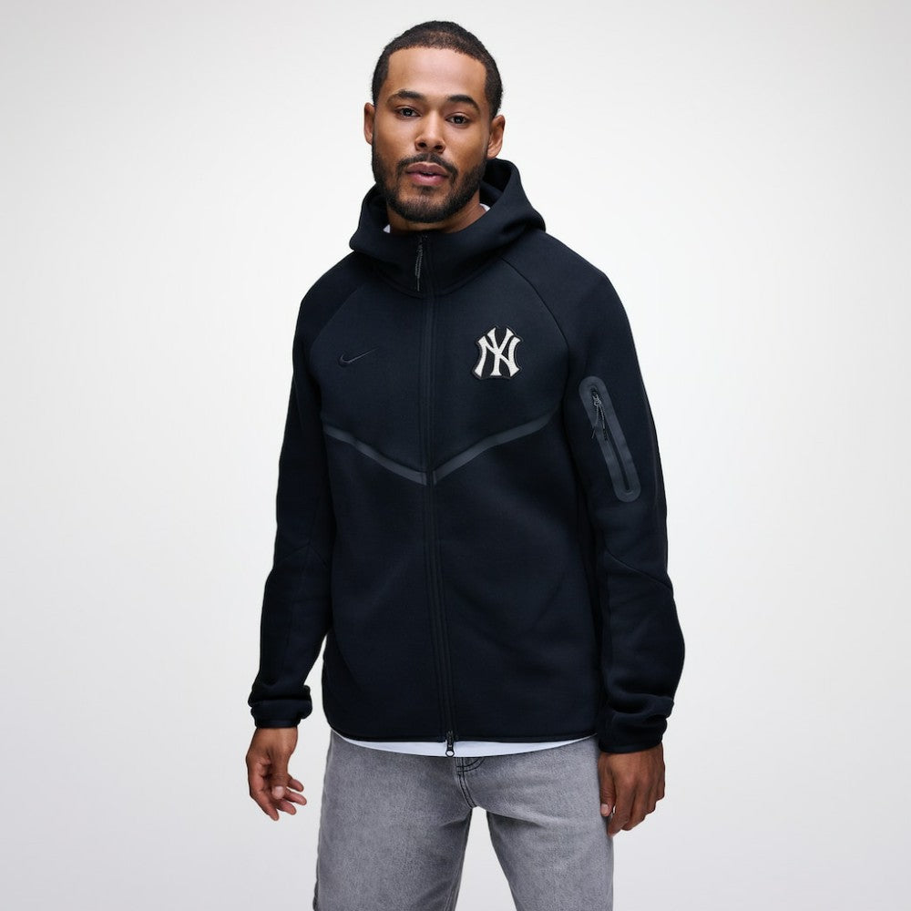 New York Yankees Tech Fleece Raglan Full-Zip Windrunner Hoodie Black | Nike