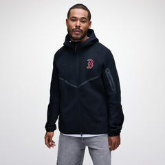 Boston Red Sox Tech Fleece Raglan Full-Zip Windrunner Hoodie Black | Nike