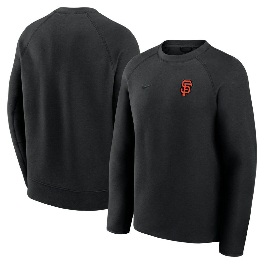 San Francisco Giants Tech Fleece Raglan Sweatshirt Black | Nike