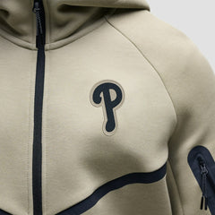 Philadelphia Phillies Tech Fleece Raglan Full-Zip Windrunner Hoodie Tan | Nike