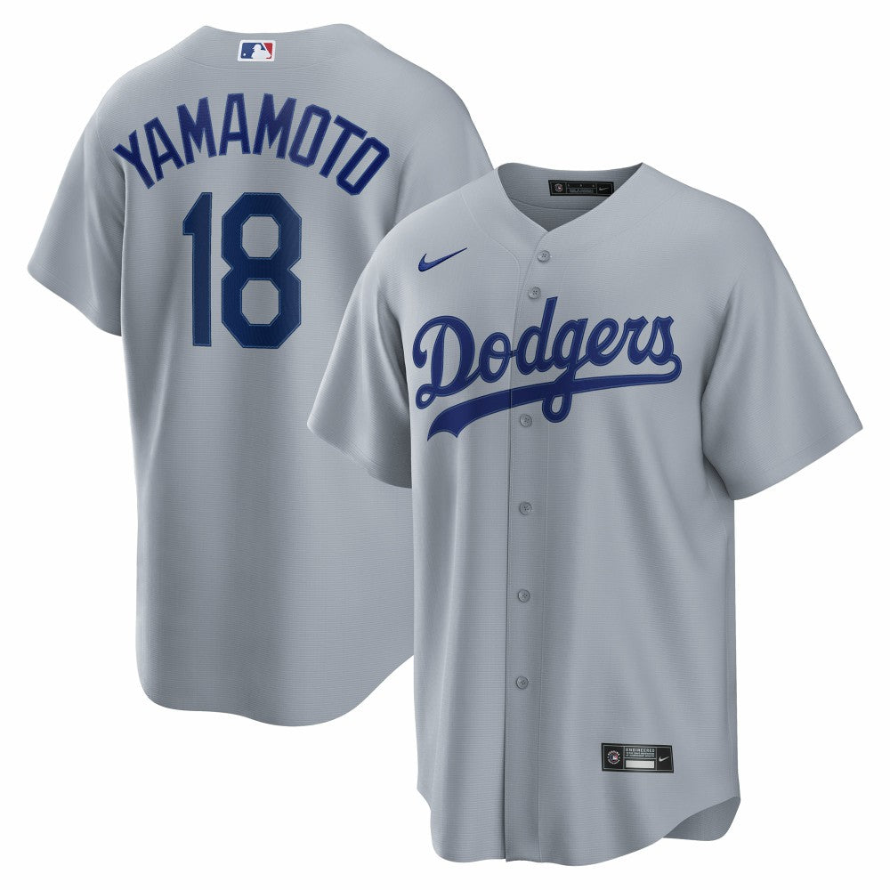 Yoshinobu Yamamoto Los Angeles Dodgers Road Replica Jersey - Gray