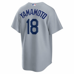 Yoshinobu Yamamoto Los Angeles Dodgers Road Replica Jersey - Gray