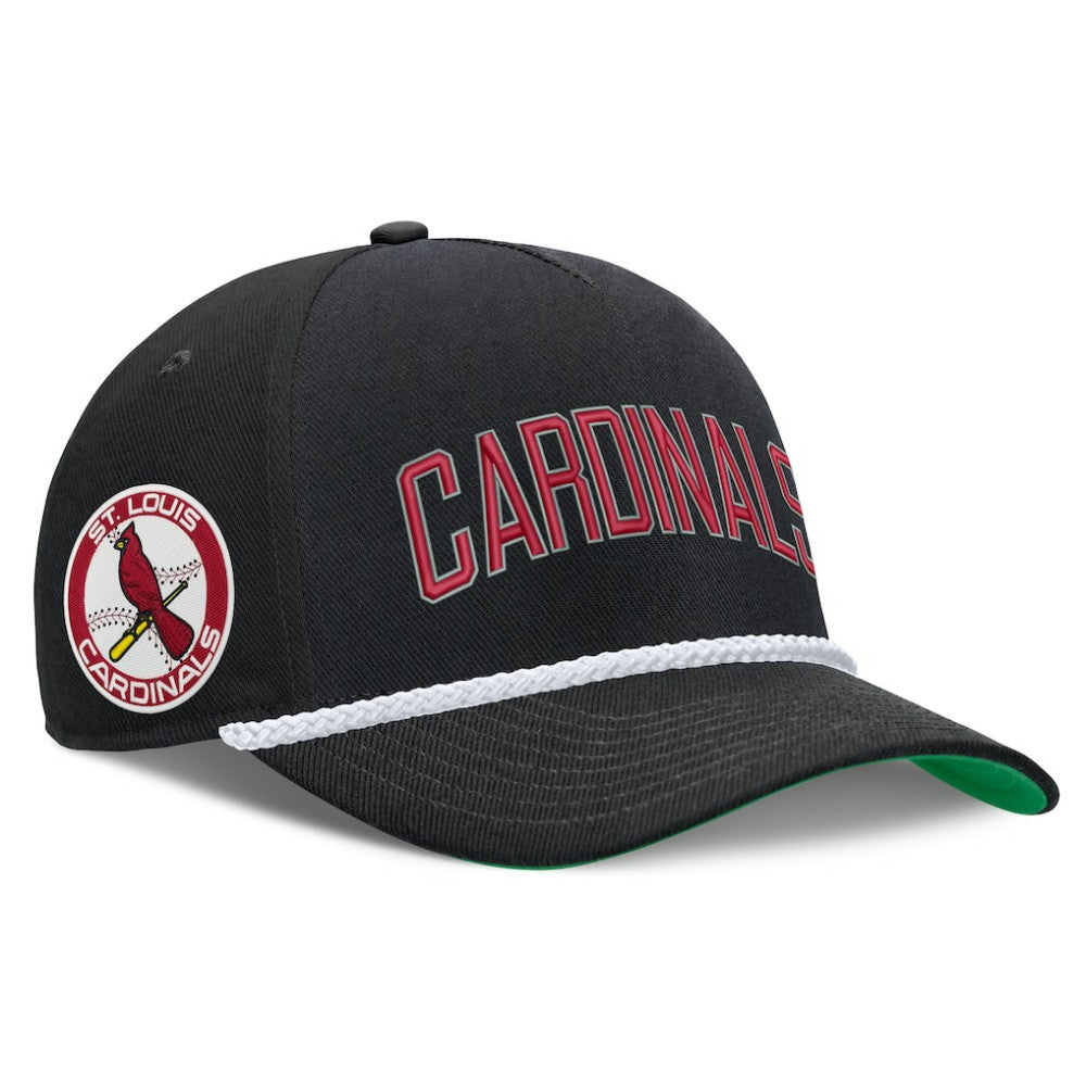 St. Louis Cardinals Cooperstown Collection Rise Adjustable Hat Black | Nike