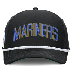 Seattle Mariners Cooperstown Collection Rise Adjustable Hat Black | Nike