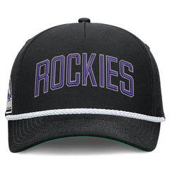 Colorado Rockies Cooperstown Collection Rise Adjustable Hat Black | Nike