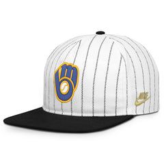 Milwaukee Brewers Cooperstown Collection Pro Adjustable Hat White/Black | Nike