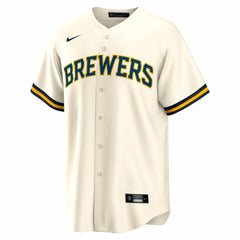 Bob Uecker Milwaukee Brewers Home Retired Player Replica Jersey - Cream