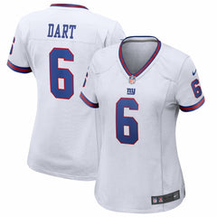 Jaxson Dart New York Giants Women's Alternate Vintage White Game Jersey - White