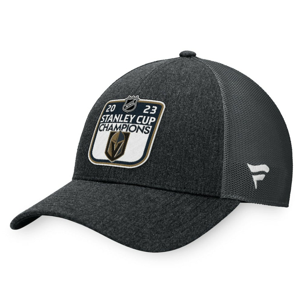 Vegas Golden Knights Fanatics 2023 Stanley Cup Champions Locker Room Adjustable Hat Charcoal
