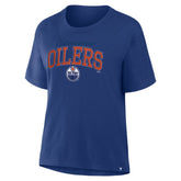 Edmonton Oilers Fanatics Women's Line Change Legacy T-Shirt Royal