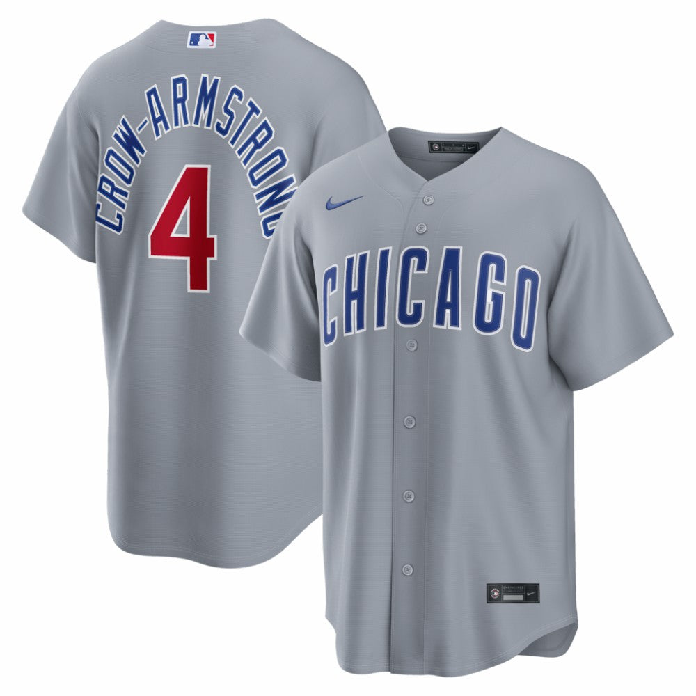 Pete Crow-Armstrong Chicago Cubs Road Replica Jersey - Gray