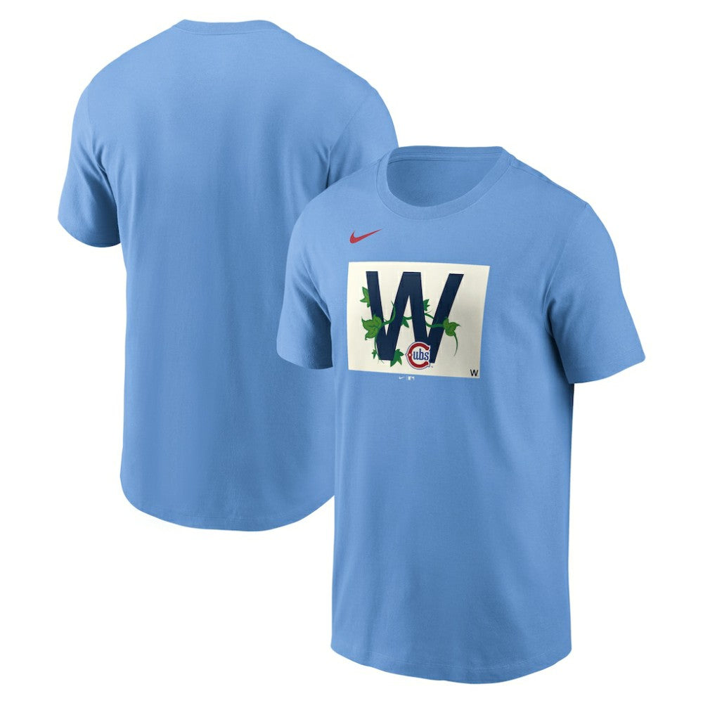 Chicago Cubs Alt Ivy W Flag T-Shirt Light Blue | Nike