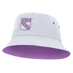 New York Rangers Fanatics Hockey Fights Cancer Bucket Hat White