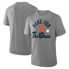 Detroit Tigers Nostalgia Tri-Blend T-Shirt Heather Gray