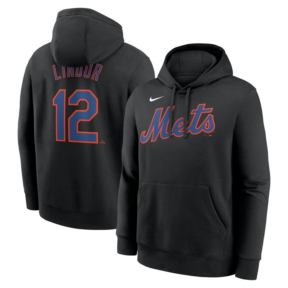 Francisco Lindor New York Mets Player Name & Number Club Pullover Hoodie Black | Nike