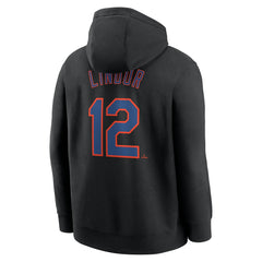 Francisco Lindor New York Mets Player Name & Number Club Pullover Hoodie Black | Nike