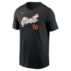 Rafael Devers San Francisco Giants 2025 City Connect Fuse Name & Number T-Shirt Black | Nike
