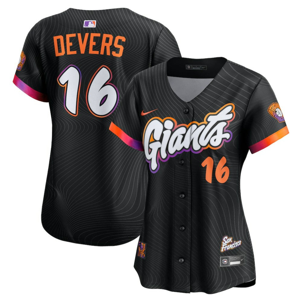 Rafael Devers San Francisco Giants Women's 2025 City Connect Limited Player Jersey Black | Nike