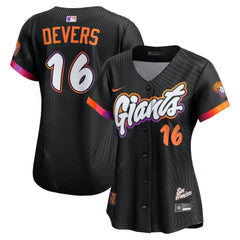 Rafael Devers San Francisco Giants Women's 2025 City Connect Limited Player Jersey Black | Nike