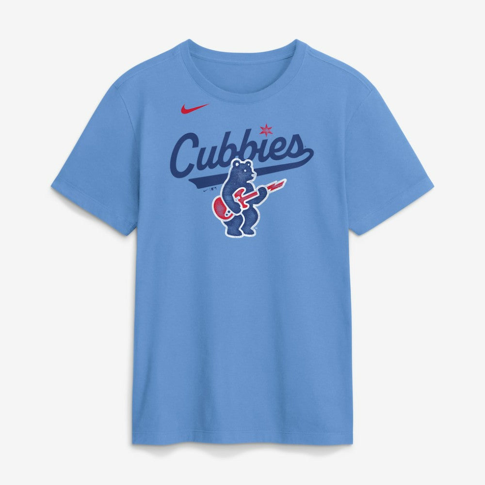 Chicago Cubs Electric Bear T-Shirt Light Blue | Nike