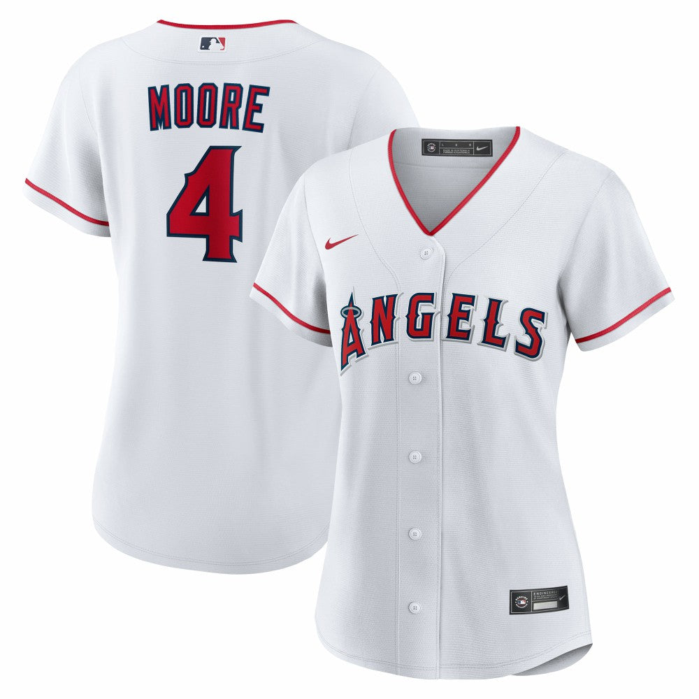 Christian Moore Los Angeles Angels Women's Home Replica Jersey White | Nike