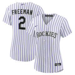Tyler Freeman Colorado Rockies Women's Home Replica Jersey White | Nike