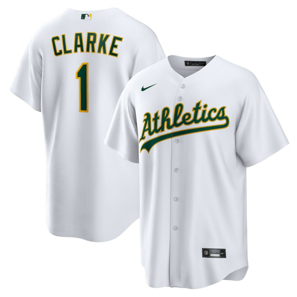Denzel Clarke Athletics Home Replica Jersey - White