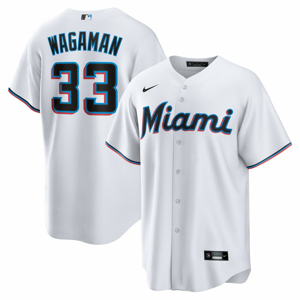Eric Wagaman Miami Marlins Home Replica Jersey - White