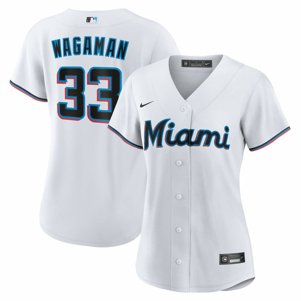 Eric Wagaman Miami Marlins Women's Home Replica Jersey - White