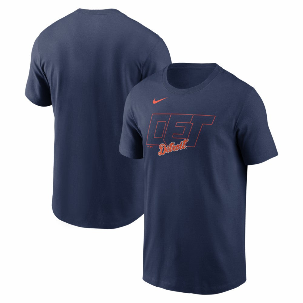 Detroit Tigers Alternate Logo 2-Hit T-Shirt Navy | Nike