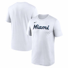 Miami Marlins New Legend Wordmark Dri-FIT T-Shirt White | Nike