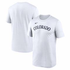 Colorado Rockies New Legend Wordmark Dri-FIT T-Shirt White | Nike