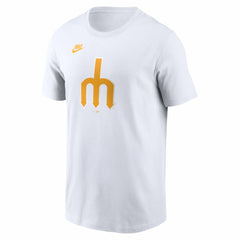 Seattle Mariners Cooperstown Collection Logo T-Shirt White | Nike