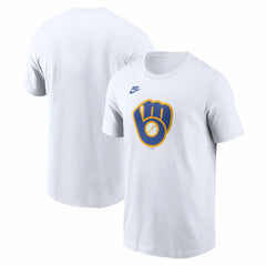 Milwaukee Brewers Cooperstown Collection Logo T-Shirt White | Nike