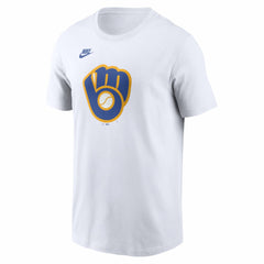 Milwaukee Brewers Cooperstown Collection Logo T-Shirt White | Nike
