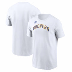 Milwaukee Brewers Cooperstown Collection Wordmark T-Shirt White | Nike