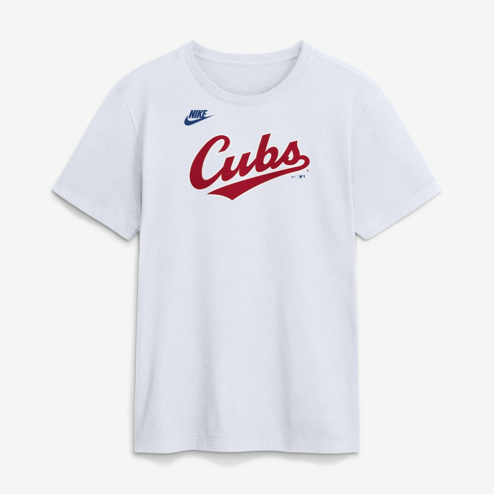 Chicago Cubs Cooperstown Collection Wordmark T-Shirt White | Nike