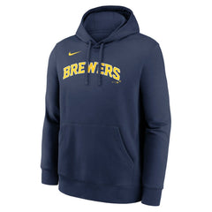 Milwaukee Brewers Dri-Fit Club Hoodie Navy | Nike