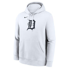 Detroit Tigers Logo Club Hoodie White | Nike