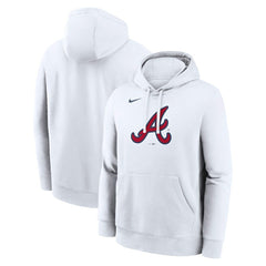 Atlanta Braves Logo Club Hoodie White | Nike