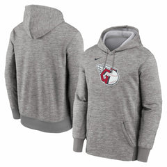 Cleveland Guardians Primary Logo Therma Hoodie Heather Gray | Nike