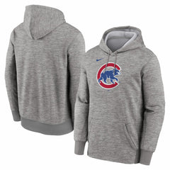 Chicago Cubs Primary Logo Therma Hoodie Heather Gray | Nike