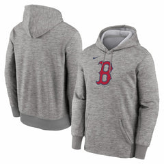 Boston Red Sox Primary Logo Therma Hoodie Heather Gray | Nike