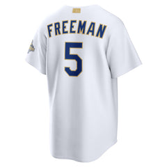 Freddie Freeman Los Angeles Dodgers 2026 Gold Collection Stadium Jersey - White