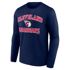 Cleveland Guardians Logo Athletic Heart & Soul Long Sleeve T-Shirt Navy