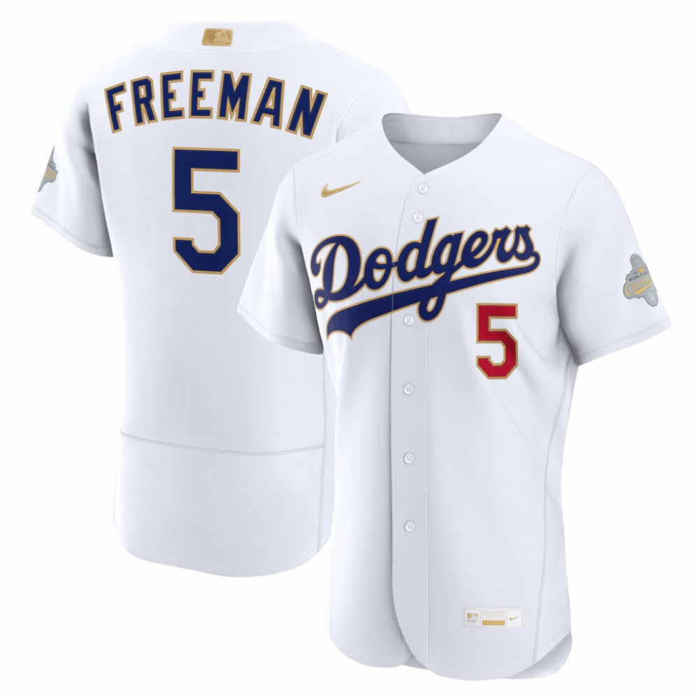 Freddie Freeman Los Angeles Dodgers 2026 Gold Collection Authentic Jersey - White