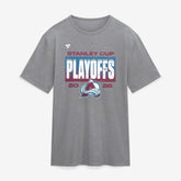 Colorado Avalanche Fanatics 2026 Stanley Cup Playoffs Vintage Tri-Blend T-Shirt Athletic Heather Gray