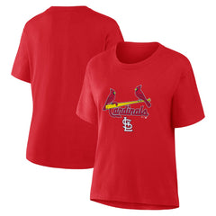 St. Louis Cardinals Women's Lockup Legacy T-Shirt Red